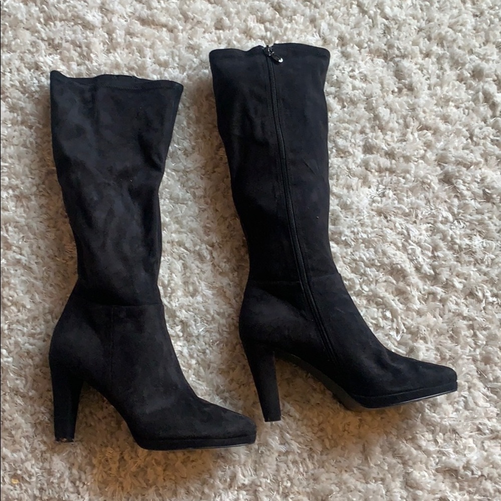 Suede Heel Boots